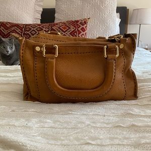 TED BAKER camel leather crossbody bag